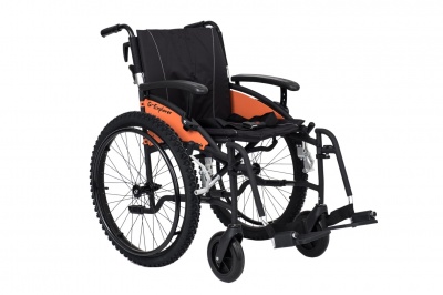 Excel G-Explorer Self Propel ALL Terrain Wheelchair Black Frame 20 inch wide seat